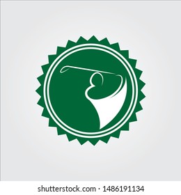 golf logo icon template vector