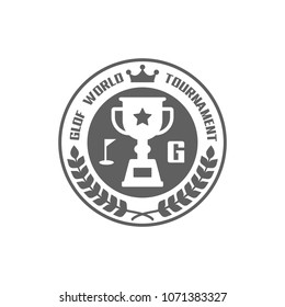 Golf logo icon in trendy flat style isolated on white background. Symbol for your web site design, logo, app, UI. Vector illustration, EPS