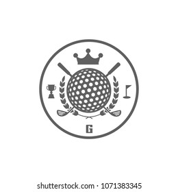 Golf logo icon in trendy flat style isolated on white background. Symbol for your web site design, logo, app, UI. Vector illustration, EPS