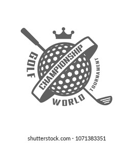 Golf logo icon in trendy flat style isolated on white background. Symbol for your web site design, logo, app, UI. Vector illustration, EPS