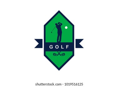 golf logo. icon. vector illustration. golf club. editable