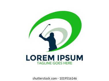 golf logo. icon. vector illustration. golf club. editable
