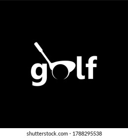 Plantilla vectorial de icono del logotipo de golf para el diseño de logotipo corporativo y tarjeta de visita.