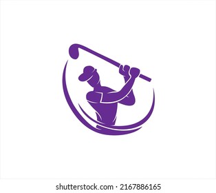 Golf logo icons elements vectors with white background