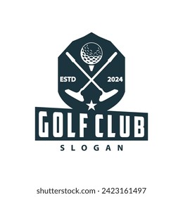 Golf logo illustration design golfer tournament golf game team club sport template symbol