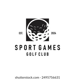 Golf logo illustration design golfer tournament golf game team club sport template symbol