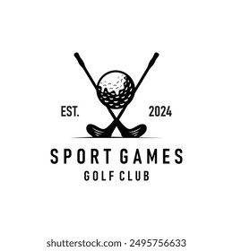 Golf logo illustration design golfer tournament golf game team club sport template symbol