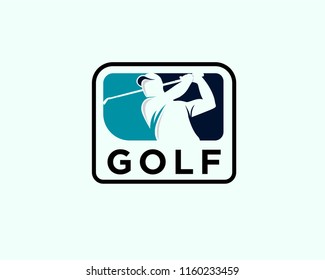 golf logo, golf shoot logo. negative space golf logo