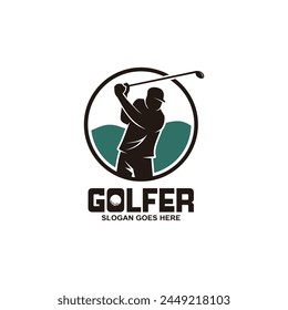Golf logo silhouette vector illustration