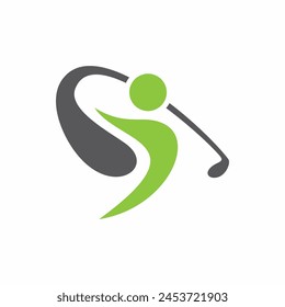 Logotipo de golf simple limpio y elegante