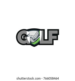 Golf logo sport symbol vector