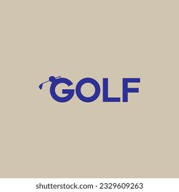 golf logo swing shoot. Golf logo design vector template, Vector label of golf, Logo of golf championship, illustration, Creative icon, design concept 