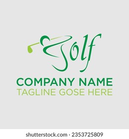 golf logo swing shoot, Golf player Logo design vector template. Elite Luxury Gold Golf club Logotype concept icon, Golf logo template design vector icon illustration