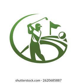 Golf logo symbol design vector