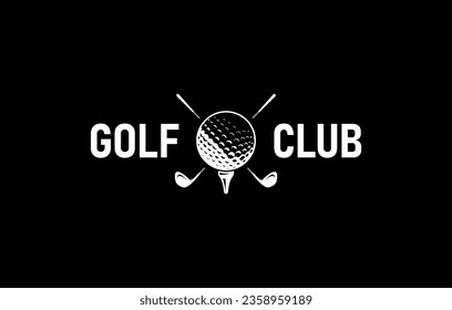 Golf logo template. golf ball icon and club logo vector.