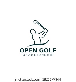 Golf logo template design vector icon illustration