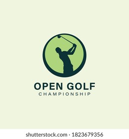 Golf logo template design vector icon illustration