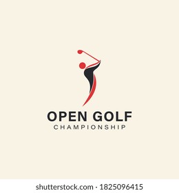 Golf logo template design vector icon illustration