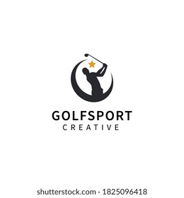 Golf logo template design vector icon illustration