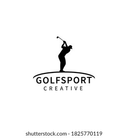 Golf logo template design vector icon illustration