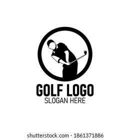 Golf logo template design vector icon illustration