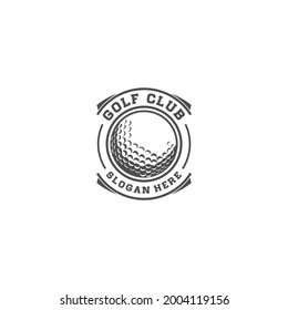 Golf logo template design vector illustration in white background