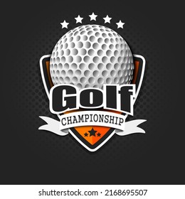 Golf logo template design. Golf logo. Vintage Style. Vector illustration on isolated background