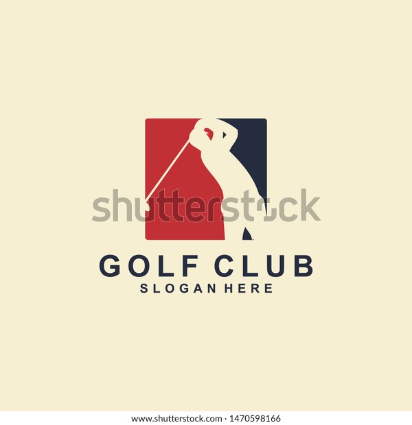 Golf Logo Template Golfer Design Vector Stock Vector Royalty Free 1470598166