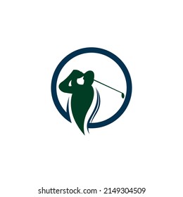 Golf logo template, icon illustration, vector graphic