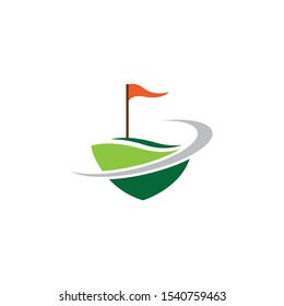 Golf logo template vector icon illustration