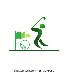 Golf logo template vector icon design