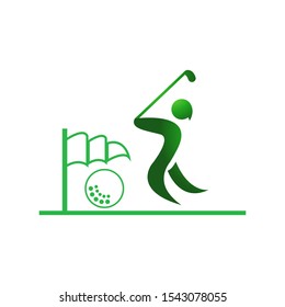 Golf logo template vector icon design