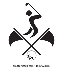 Golf logo template vector icon design
