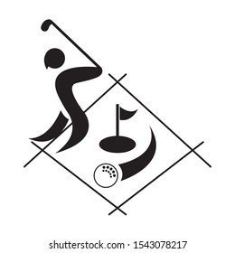 Golf logo template vector icon design