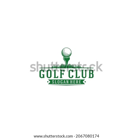 golf logo template, vector, icon in white background