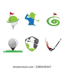 Golf Logo Template vector illustration icon design
