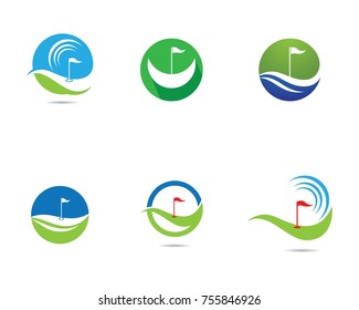 Golf Logo Template vector illustration icon design