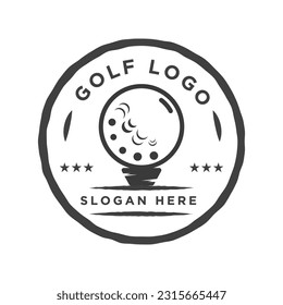 golf logo tournament design element