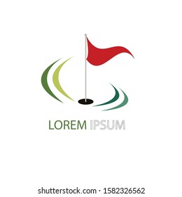 golf logo vector design. golf symbol icon.