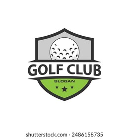 Plantilla de diseño de Vector de logotipo de golf, diseño de Vector de logotipo de club de golf