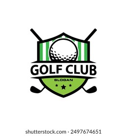 Plantilla de diseño de Vector de logotipo de golf, diseño de Vector de icono de logotipo de club de golf