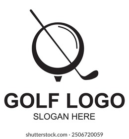Golf-Logo, Vektordesign. Logo des Golfturniers

