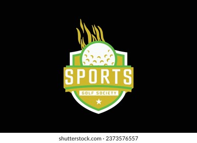 Golf logo vector graphic for any business especially for sport team, club, community.