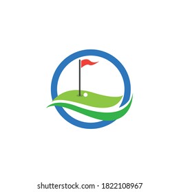 Golf logo vector icon illustration