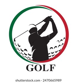 Golf logo vector illustration for advertising and competitions.