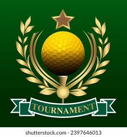 Golf logo vector illustration for program advertising.