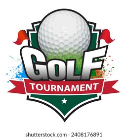 Golf logo vector illustration for use as a symbol for tournaments and golf courses.