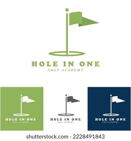 logotipo de golf y vector con plantilla de lema