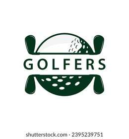 Golf Logo Vector Sport Golf Tournament Champion Club Design Stick And Ball, Template Illustration