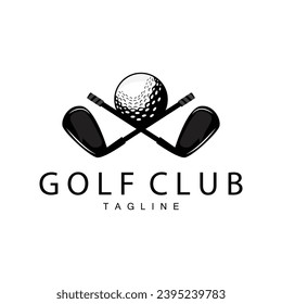 Golf Logo Vector Sport Golf Tournament Champion Club Design Stick And Ball, Template Illustration